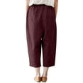 thumbnail image 4 of ZANZEA Womens Trousers Casual Elastic Waist Two Pockets Pure Color Pants, 4 of 4