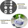 thumbnail image 2 of 6 Pcs Silicone Spill Proof Stopper, Compatible with Stanley Cup 1.0 40oz/ 30oz, Including 2 Straw Cover Cap, 2 Square Spill Stopper and 2 Round Leak Stopper, 2 of 6