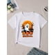 thumbnail image 1 of Halloween T-shirt -Halloween Boo Basketball Tee - Spooky Moon & Bats Design, Regular Fit Crew Neck, Medium Stretch Fabric, Perfect for Youngsters' Festive Sports Apparel, Halloween Tshirt, 1 of 6