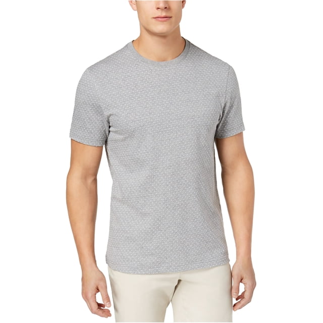 Camiseta básica cuadrada Club Room para Hombre Gris Extragrande