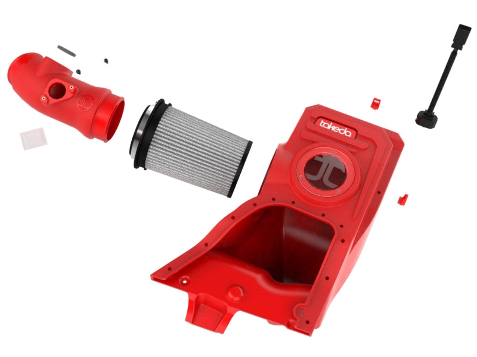 aFe Takeda Momentum Red Edition Cold Air Intake System with Pro DRY S Filter for Honda Civic Type R 2023-2025 and Acura Integra Type S 2024-2025