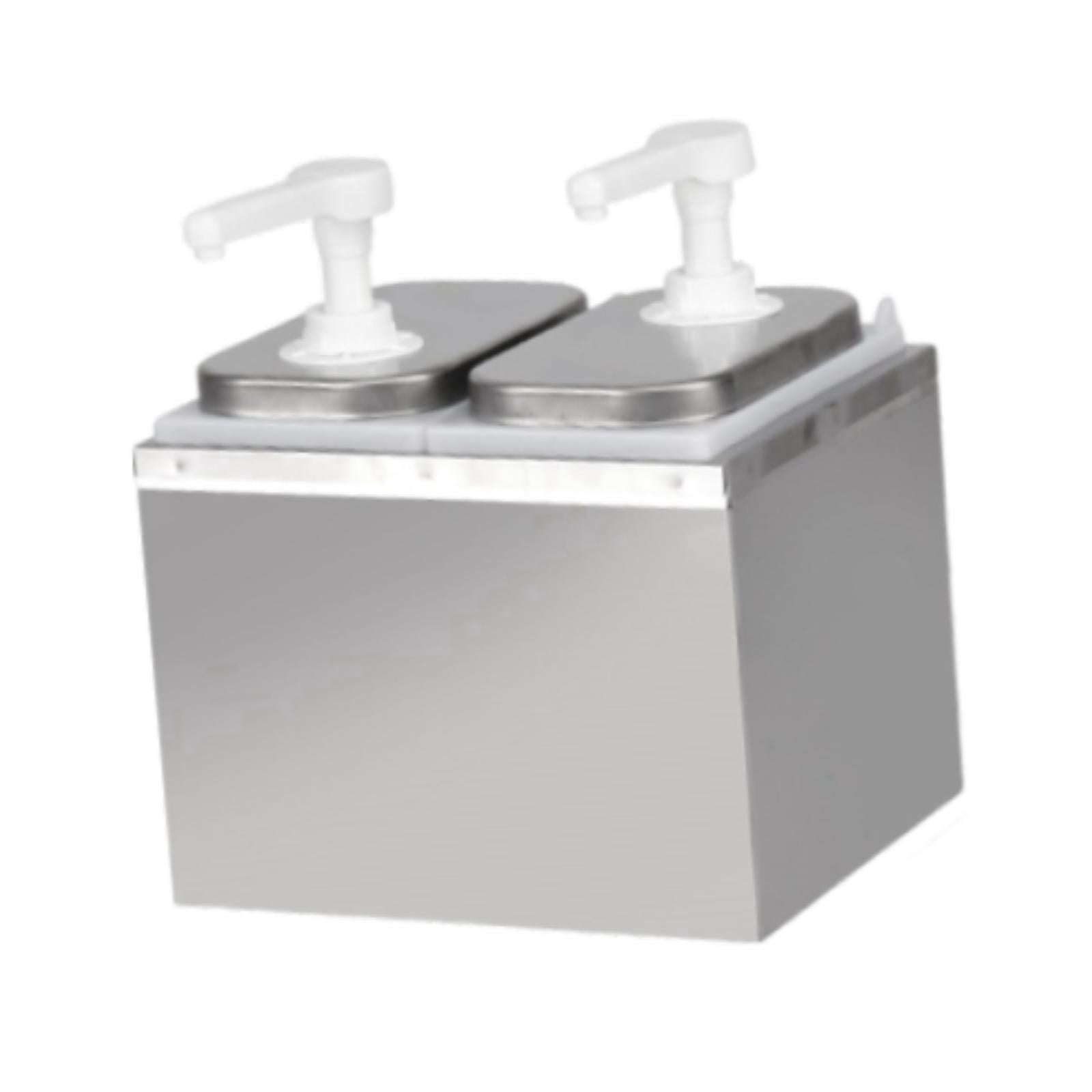 Fancyes Sauce Dispenser Syrup Dispenser 2 L Seasoning Condiment Container Syrups Salad Ketchup Syrup Pump for Kitchen Bar 2L 2 Head