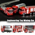thumbnail image 2 of Toys Fire Truck Die Cast Metal Toys Cars for All Ages Young and Young with Extendable Ladder, Ideal for Pretend Play, Student Toys, Perfect Holiday Gift and Collectible Toys for, 2 of 5