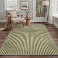 thumbnail image 3 of 2x7 Area Rugs for Hallway Laundry Room Bedroom Bathroom, Machine Washable Non Slip Low Pile Runner Rug, Geometric Stripe Pattern Lightweight Indoor Carpet Runner for Entryway Corridor, Sage Beige, 3 of 4