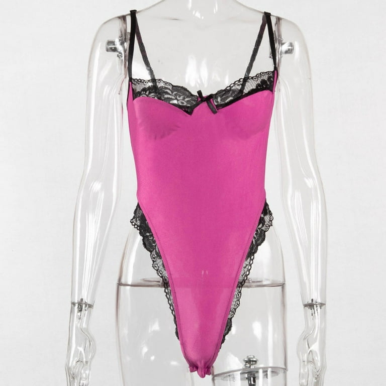 JDEFEG Plus Body Suit Women Solid Suspender Bodysuit High Waist
