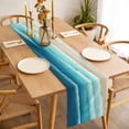 thumbnail image 3 of Table Runner 60 Inches Long for Kitchen Dining, Teal Ombre Ocean Dresser Scarf Farmhouse, Dining Table Decorations for Wedding/Parties, Summer Beach Coastal Waves Gradient 13 x 60 In, 3 of 8