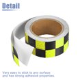 thumbnail image 6 of Unique Bargains 5cmx10m Fluorescent Yellow and Black Car Checkered Reflective Stickers Safety Warning  Protector, 6 of 6