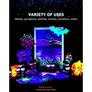 Fantastory Glow in the Dark Acrylic Paint, Multi-Surface, 8-Color Set, 0.8 fl oz Each