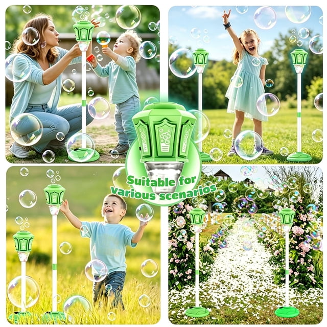 Agiferg Bubble Makers Toys 2026 for Rechargeable Automatic Maker with Light Music Adjustable Heights Detachable Wand for Wedding