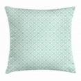 thumbnail image 1 of Teal and White Throw Pillow Cushion Cover, Old Fashioned Abstract Mosaic Design Elements with Floral Details, Decorative Square Accent Pillow Case, 20 X 20 Inches, Mint Green White, by Ambesonne, 1 of 2