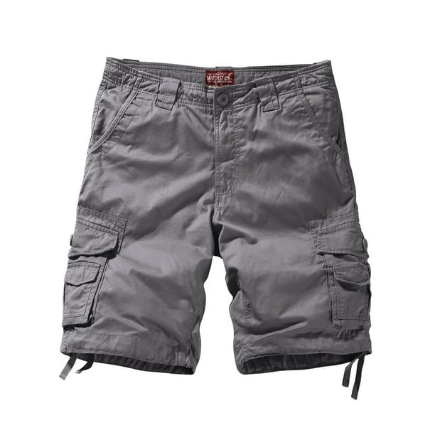 Cargo Short Match Comfort para hombre, color gris, talla M/30