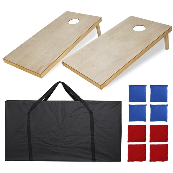 ZENY 4x2 Ft Regulation Size Wood Cornhole Board Game Set with 8 Bean Bags & Carry Case