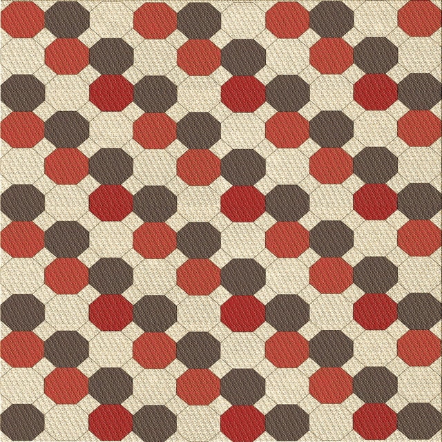 Ahgly Company Tapis d'Intérieur Lavable en Machine Carré Transitionnel Rouge Brique, 7 Pieds Carré
