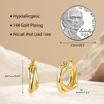 thumbnail image 5 of Lancharmed Gold Plated Earrings for Womens,Crossover Earring Gifts for Sister, 5 of 7
