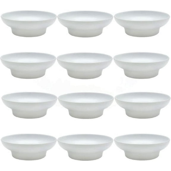 Truecraftware – Set of 12- Salsa Dish 4-1/2 oz. White Color Melamine - Perfect for Salsa Guacamole Cheese Condiments & Dipping Sauces