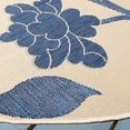 thumbnail image 3 of Safavieh Courtyard Tyson Floral Indoor/Outdoor Area Rug, Beige/Blue, 6'7" x 6'7" Round, 3 of 12
