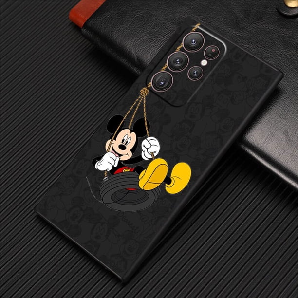 Funda de teléfono de dibujos animados Goofy Mickey para Samsung S23, S22, S21, S20 FE, Ultra Pro Lite, S10, S9, S8, 5G, S10E, M52 Plus, cubierta negra qiuyongmign unisex