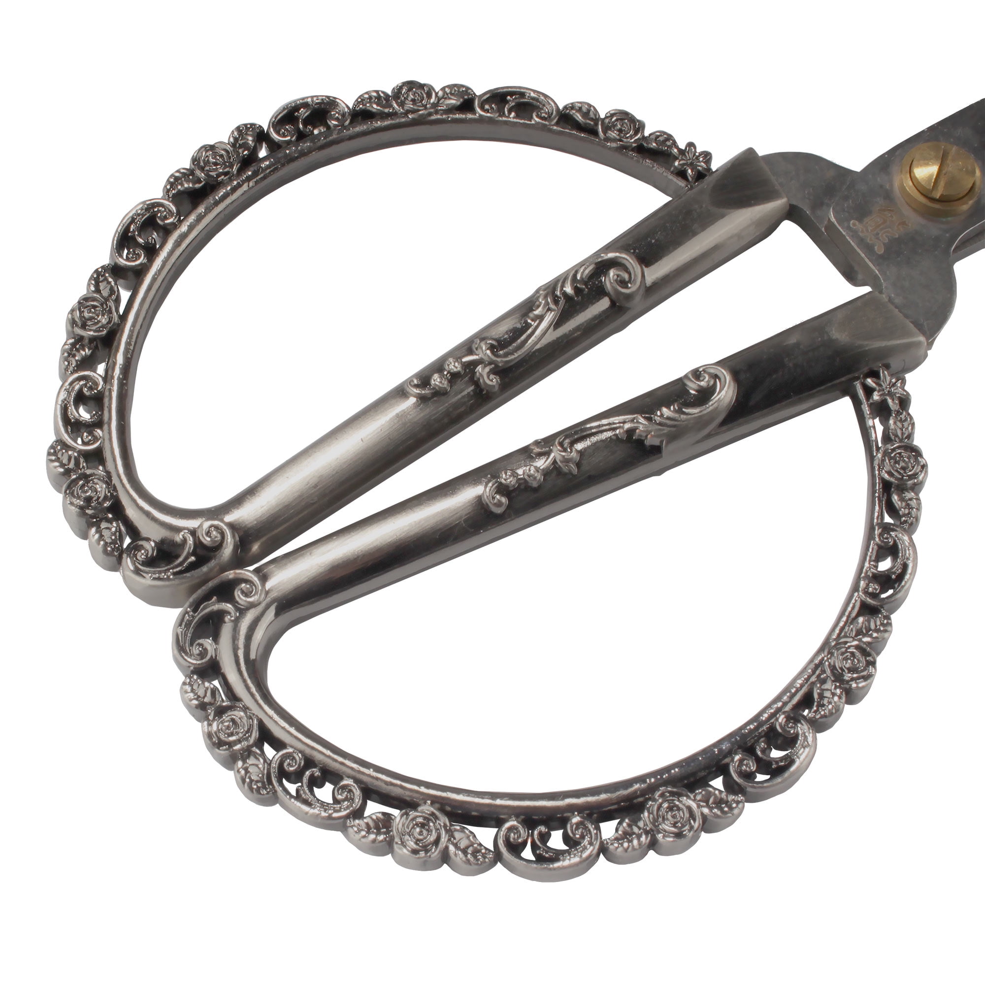 JubileeYarn Delicate Rose Embroidery Scissors - Gunmetal - 30 Scissors
