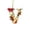 V, variant on romoty Christmas Tree Ornaments, Personalized Initial Letter Monogram Pendants with Floral Wreath Bow, 2D Flat Acrylic Xmas Holiday Decor