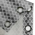 thumbnail image 4 of Ambesonne Grey and White Grommet Curtain, Geometric Ombre, 50" x 72", Charcoal Grey Pale Grey, 4 of 6