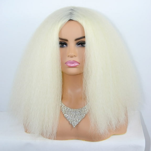 DOPI Black Women'S Headband Wigs African-American Straight Hair Headband Wigs