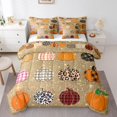 thumbnail image 1 of YST Ensemble Douillette 7 Pcs Citrouille d'Automne, Format Grand Lit, Décorations de Citrouilles Colorées, Lit en Sac, 1 of 5