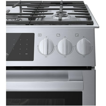 Bosch - Benchmark Series 4.8 Cu. Ft. Self-Cleaning Slide-In Gas Convection Range - Stainless steel