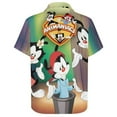 thumbnail image 4 of Animaniacs Mens Hawaiian Shirt Loose Fit Shirts - Short Sleeve And Button Down Hawaiian Shirt for Men with Pocket, 4 of 7