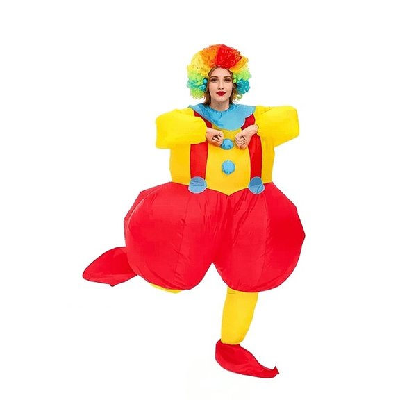 Inflatable Clown Costume For Adults – Funny Carnival & Halloween Party Outfit,Height 4'11"-6'3",Clown