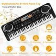 thumbnail image 5 of Anself 61 Key Keyboard Piano, Electronic Keyboard Piano with Microphone for Kids Gift, Black, 5 of 7