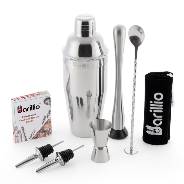 Bartender Kit Barillio Mixology de 8 piezas con set de coctelera