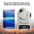 thumbnail image 5 of VIPQV 1Pc Moving Head 120W 8Gobo Stage Lighting RGBW LED DJ DMX Beam Bar Party Light 9/11 Channels Sound Activated DJ Lights for Church Wedding Disco Party Nightclub Live Show, 5 of 5
