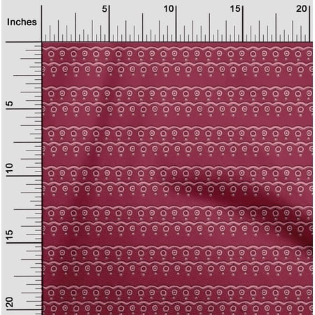 oneOone Cotton Flex Fabric Circle Block Printed Craft Fabric BTY 40 Inch Wide