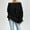Black, variant on MORTTIC Plus Size Women's Solid Off-Shoulder Drawstring & Ribbed Detail Long Sleeve Spring Fall Fashion Top Black,1XL