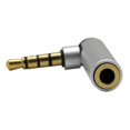 thumbnail image 1 of Conector de audio adaptador de ángulo recto macho a hembra de 2x3,5 mm 3 piezas Strade Fareast Limited, 1 of 6