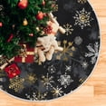 thumbnail image 6 of Ryvnso Christmas Tree Skirt Golden Snowflakes Xmas Tree Skirts Ornament Home Decorations 47.2", 6 of 6