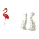 thumbnail image 5 of Estatua de estaca de jardín,Adorno de flamenco para jardín,patio,porche,Estatua de flamenco,estatuilla,escultura,exterior,playa,Figura de gato,Esculturas de pareja de gatos Figura de gato, 5 of 8