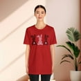thumbnail image 4 of Checkered Bunny Easter Short Sleeve T-shirts, Easter Bunny Women T-shirts, 4 of 4