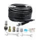 thumbnail image 3 of Kit Desatascador de Manguera de Drenaje con Conectores para Lavadora a Presión Uso Reforzado Material Metálico Fácil Conexión Adecuado para Limpieza D Estilo A, 3 of 9