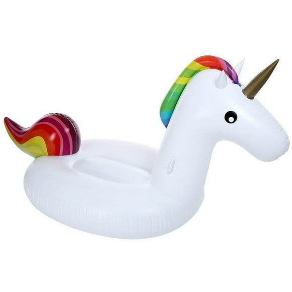 Jinsinto Unicorn Pool Float – Large Unicorn Float, Inflatable Unicorn Pool Buoys with Quick Release Valves PVC Inflatable Pool Floats Unicorn Buoys, Unicorn Pool Float Toys for Adult &
