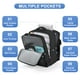 thumbnail image 4 of Mochila de viaje Coofay, grande, negra, impermeable, 45 L, 4 of 7