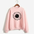 thumbnail image 4 of Dyfzdhu Sweatshirts for Women Fall Winter Crew Neck Solid Color Prints Long Sleeve Pullover Sweatshirt, 4 of 4