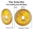 thumbnail image 3 of 1Pc 115Mm Turbo Diamond Circular Saw Blade Cutting Disc For Granite Marble Tiles, 3 of 8