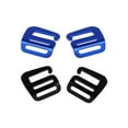 thumbnail image 1 of 2 pares hebillas deslizantes de Metal gancho aluminio para mochila correa de equipaje Negro y azul shamjiam, 1 of 9