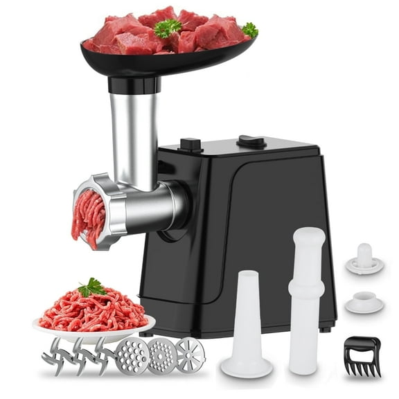 Electric Meat Grinder & Sausage Maker, 3000W Max Heavy Duty Stainless Steel Meat Mincer Machine Food Processor with 3 Blades,3 Plates,1 Meat Claw,Sausage Stuffer Tube & Kubbe Kit for Home Kitchen Use