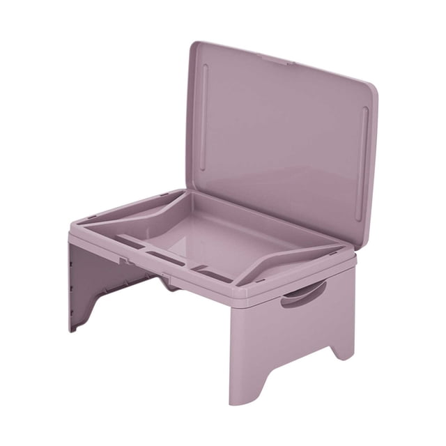 Escritorio de computadora plegable portátil multifuncional, paquete de 1, mesa de cama para dormitorio, apartamento, 45 x 30 x 5,5 cm, compacto y ahorrador de JASKFLY