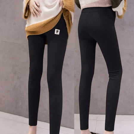 Bnwani Womens Underwear Womens Cotton Underpant Up to 40% off High Waist Leggings Plush Thickened Maternity Panty Black M