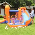 thumbnail image 1 of Gift For Kids 4 in 1 Inflatable Bounce House Kids Bounce Castle Include Trampoline, Slide, Water Pool, Climbing Wall with Carrybag, Repair Patches, 1 of 9