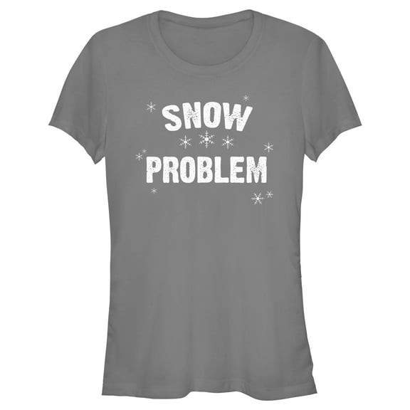 Junior's Lost Gods Snow Problem Graphic Tee Charcoal Medium