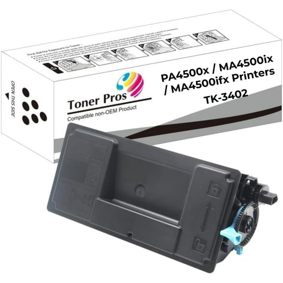 Toner Pros Replacement TK-3402 Toner Cartridge - Compatible for Kyocera (1T0C0Y0US0) for ECOSYS PA4500x / MA4500ix / MA4500ifx Model Laser Printers – Black, Pages Yield 12,500, 1 Pack